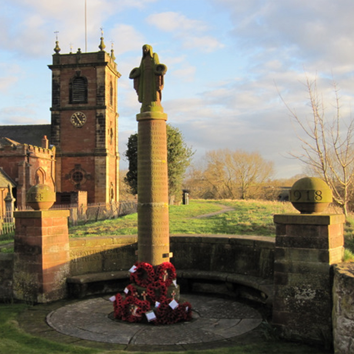 the war memorial by st dunawds church